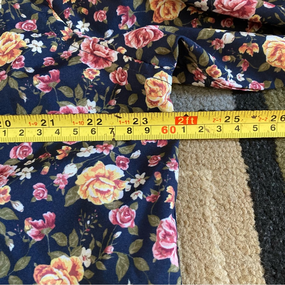 2 Madison Floral Slim Fit Button Up Shirt Long Sleeve Mens Size XL 17-17.5 34/35 - Picture 11 of 12
